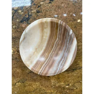 Multi Color Onyx polished bowl – 8″ diameter Prehistoric Online
