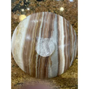 Multi Color Onyx polished bowl – 8″ diameter Prehistoric Online