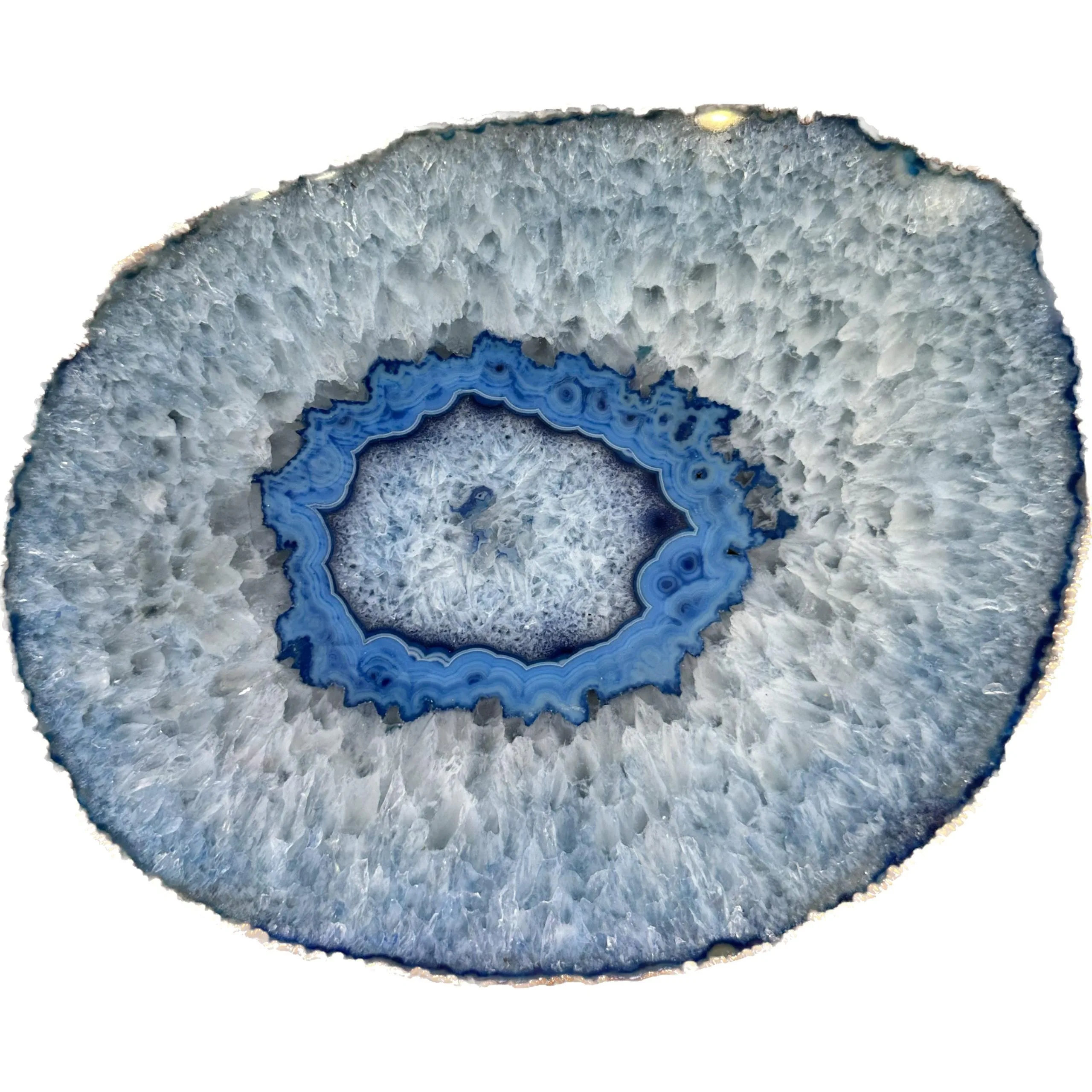 Dyed Agate Slice – Blue Color – Premium Prehistoric Online