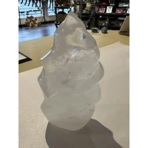 Clear Quartz, Stand Up Polished Flame Prehistoric Online