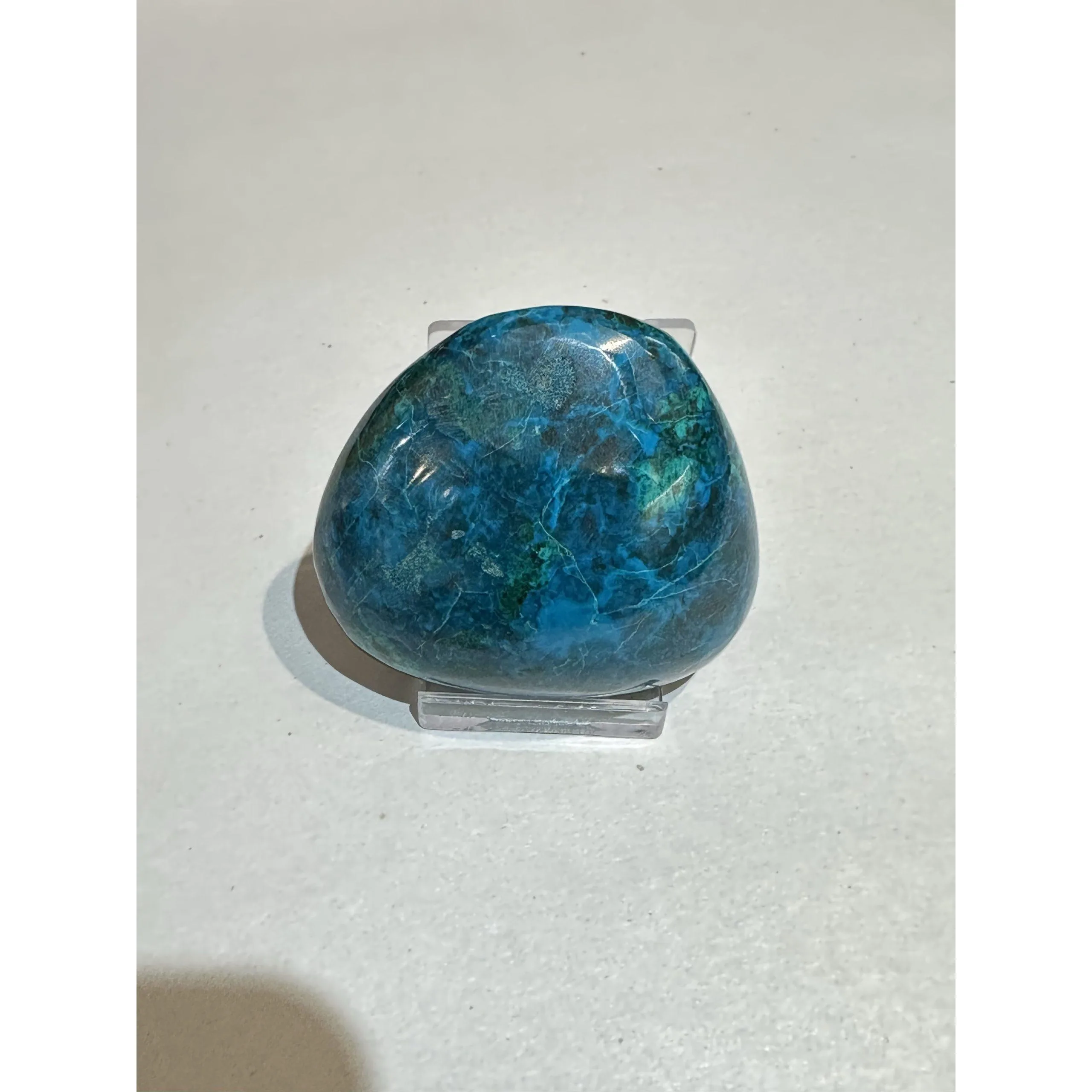 Chrysocolla, Azurite, Malachite polished display, deep blues Prehistoric Online