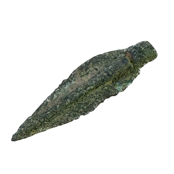 Bronze Roman Arrowhead, gorgeous green patina, 1 1/2″ Prehistoric Online