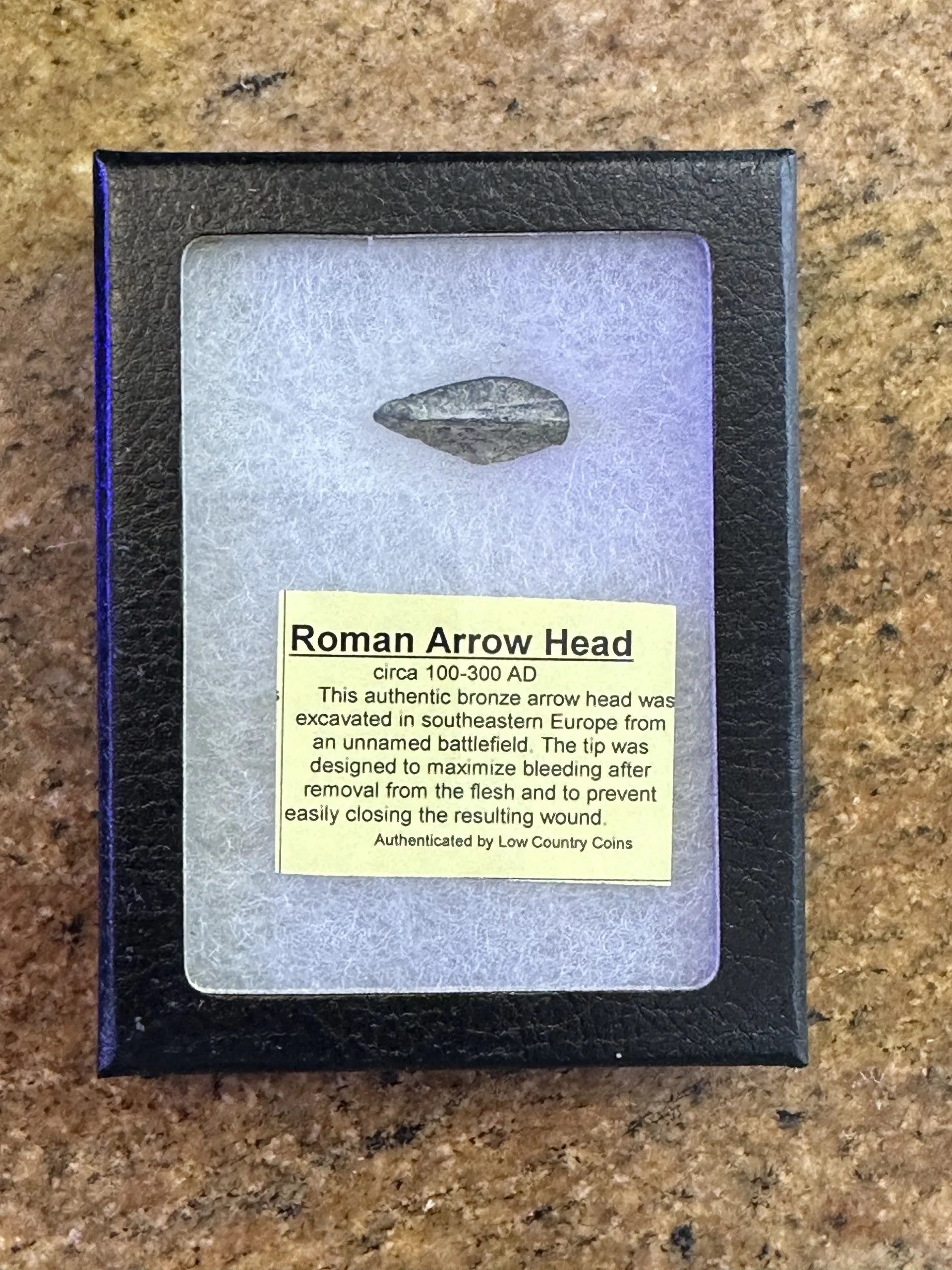 Bronze Roman Arrowhead, 360 degree beauty, 100AD Prehistoric Online