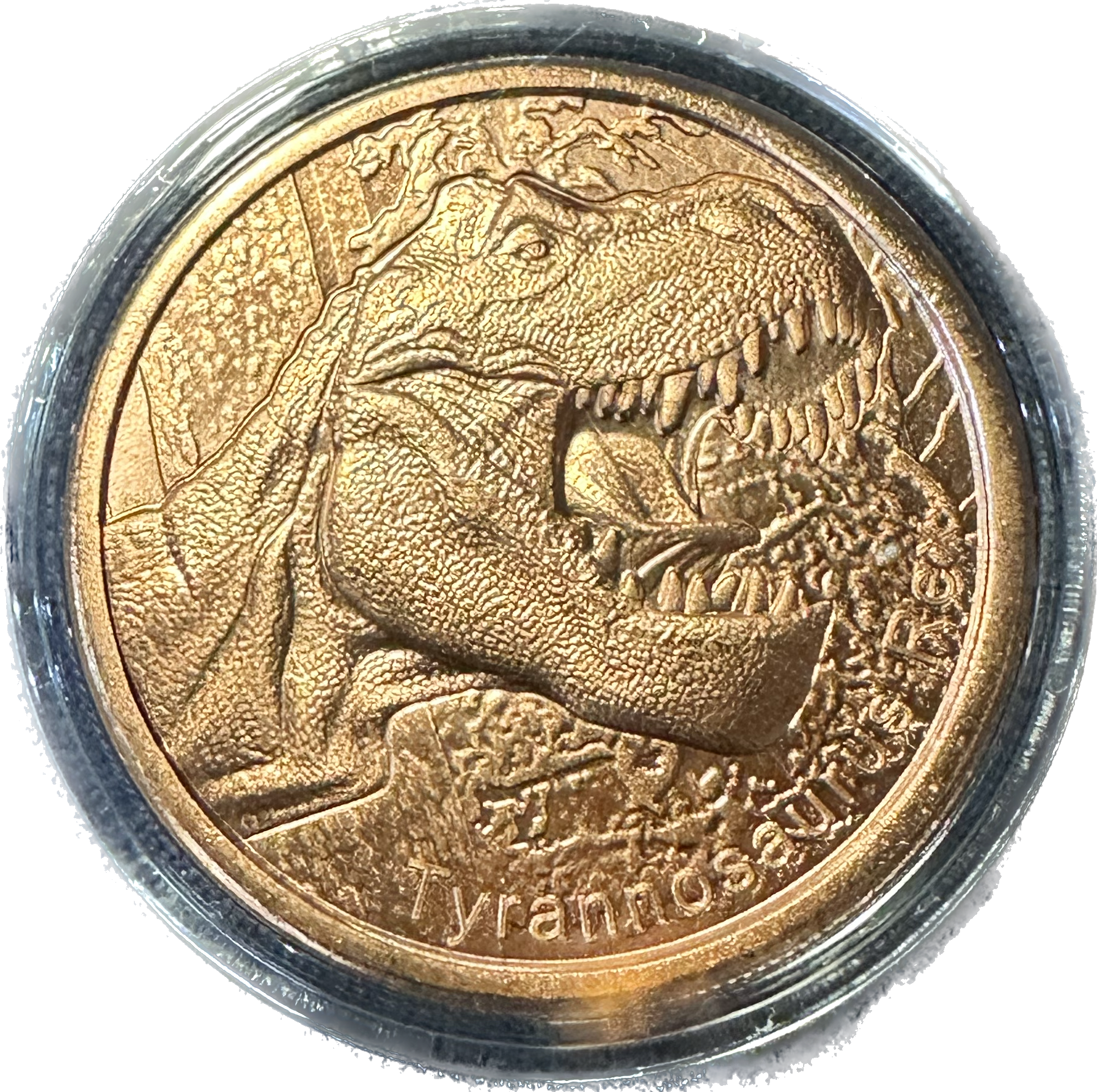 Trex copper coin, 1oz Prehistoric Online