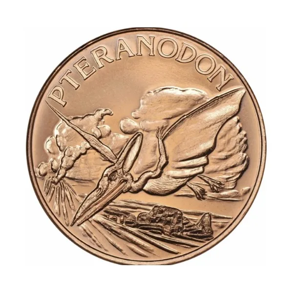 Pteranodon copper coin, 1oz Prehistoric Online