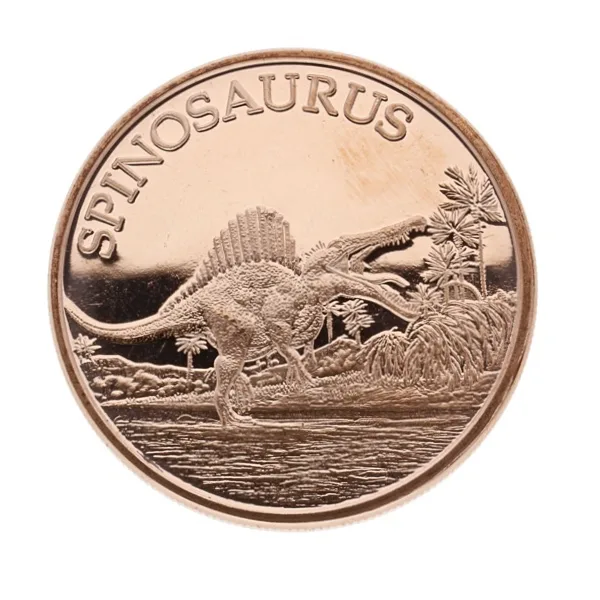 Spinosaurus copper coin, 1oz Prehistoric Online