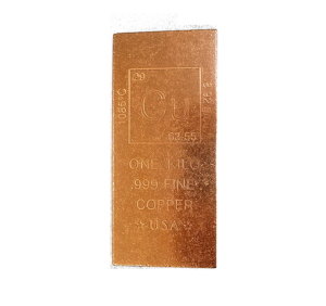 Copper bar, 1 kilo, .999 pure Prehistoric Online