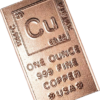 Copper bar, 1 oz, .999 pure Prehistoric Online