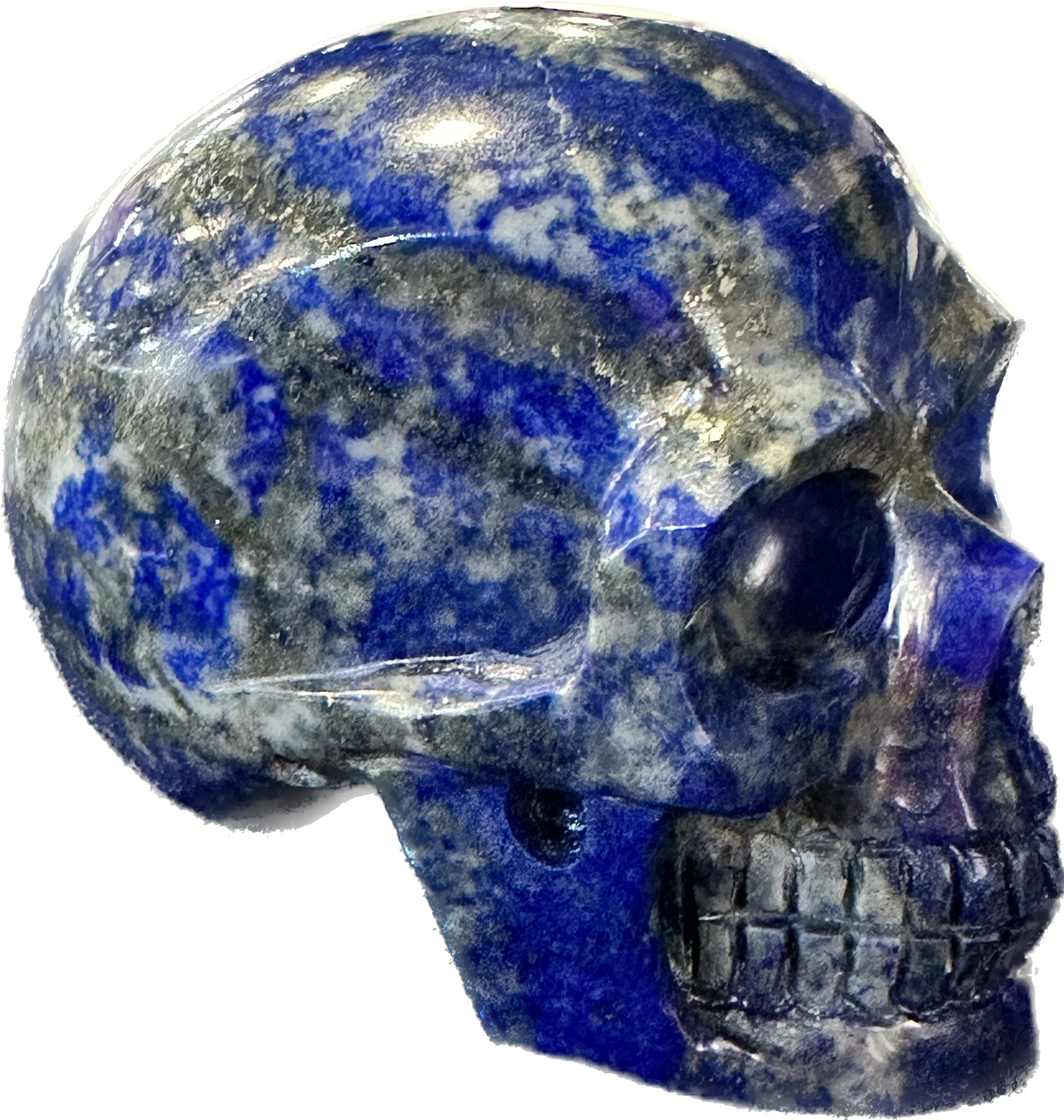 Lapis Lazuli skull, hand finished Prehistoric Online