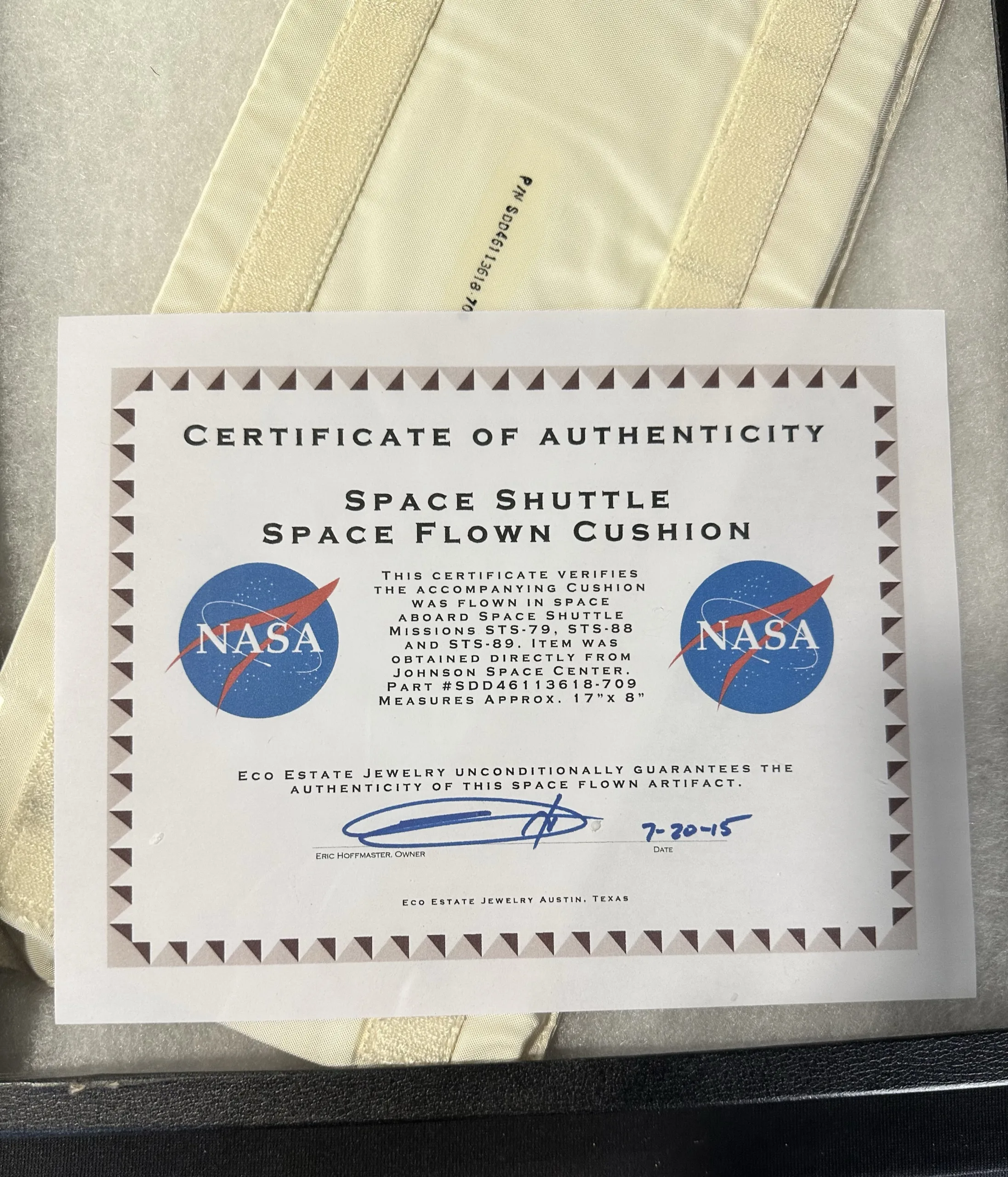 Space shuttle flown cushion Prehistoric Online