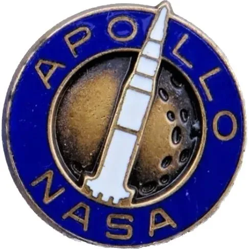 VINTAGE Apollo 11 Employee Pin, Saturn V rocket Prehistoric Online
