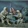 Apollo 11 Lands First Men on the Moon, Hologram Postcard Vintage Prehistoric Online
