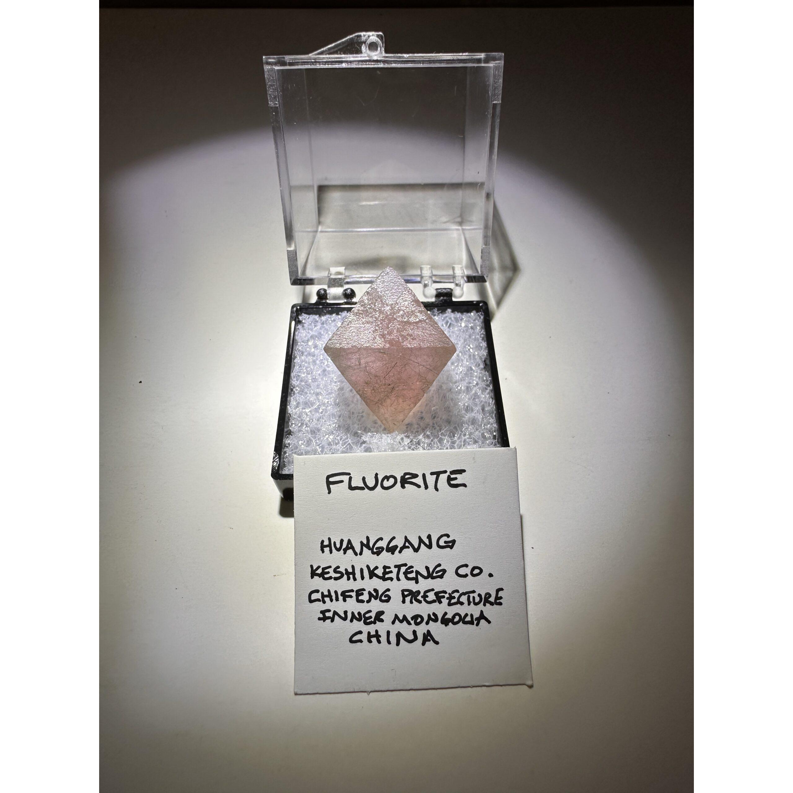 Fluorite thumbnail mineral, Perfect Octahedron Prehistoric Online