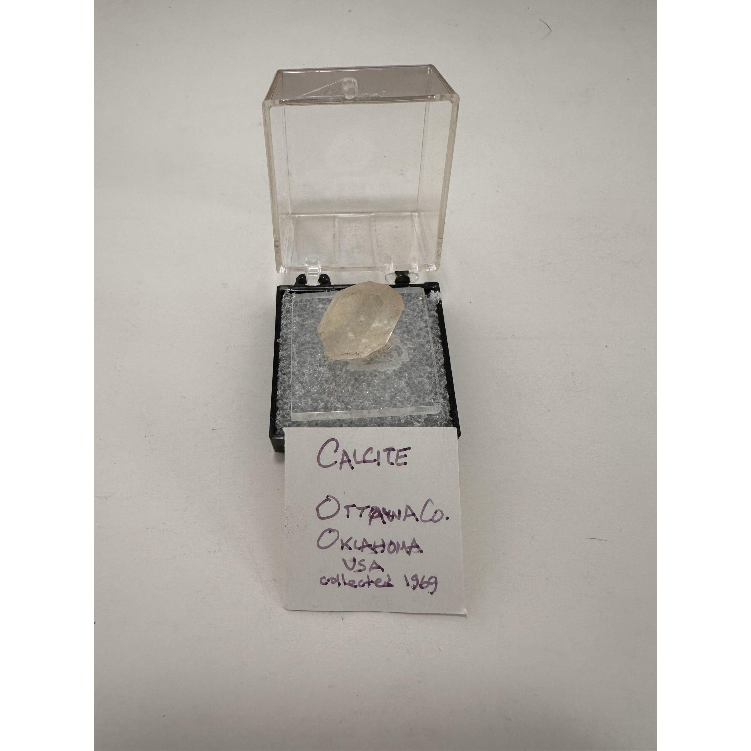 Calcite thumbnail mineral, Oklahoma Prehistoric Online