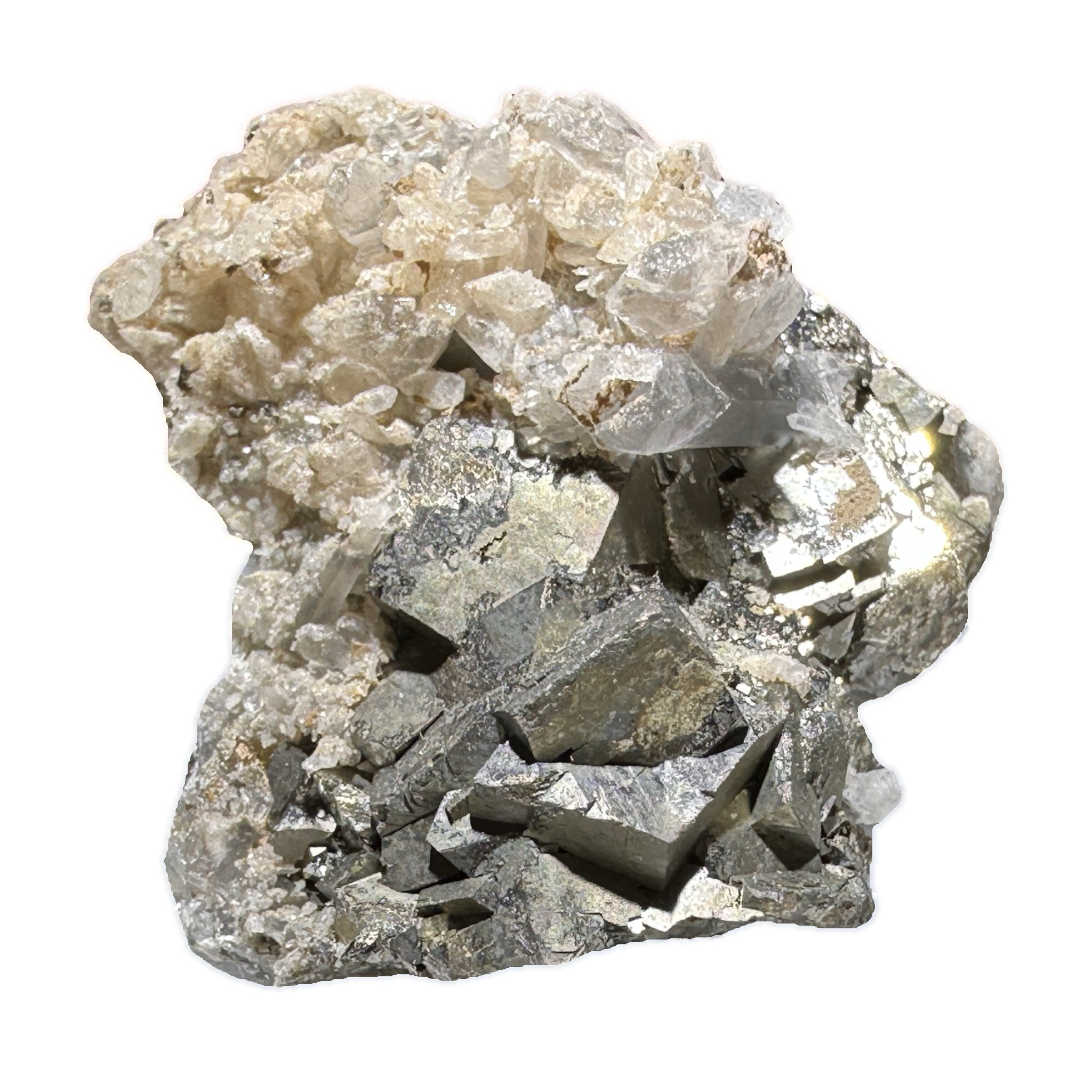 Arsenopyrite thumbnail mineral, Mexico Prehistoric Online