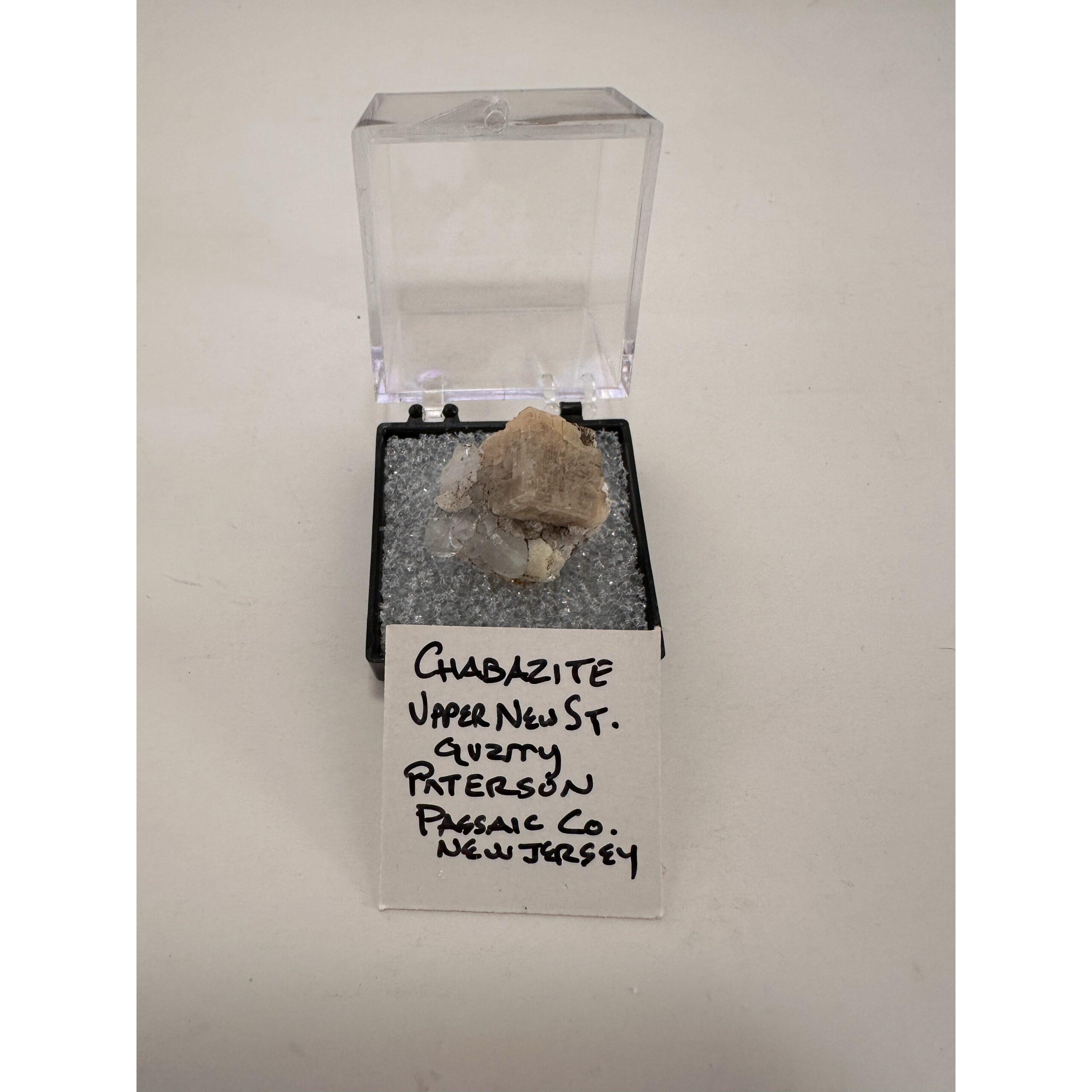 Chabazite thumbnail mineral, New Jersey Prehistoric Online