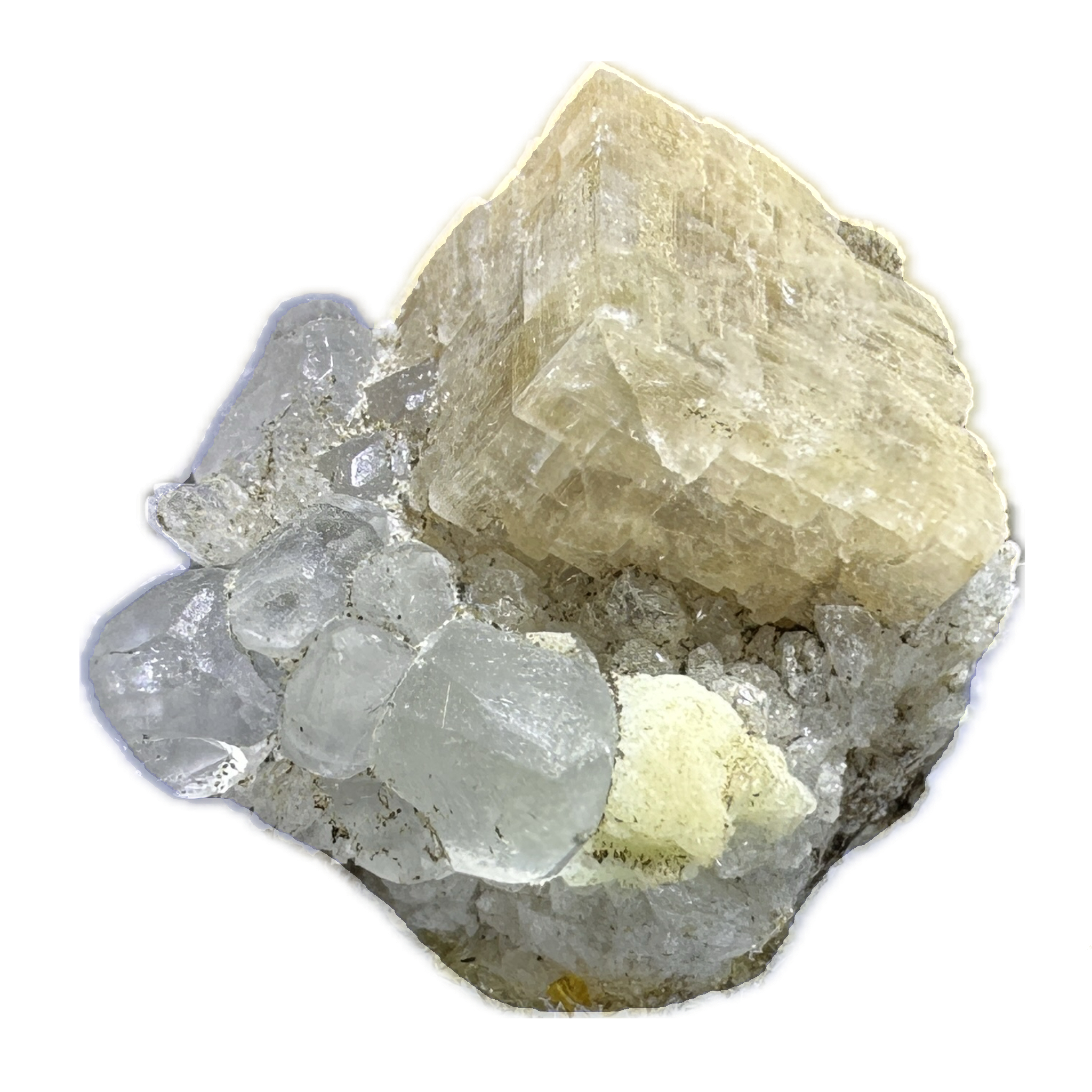 Chabazite thumbnail mineral, New Jersey Prehistoric Online