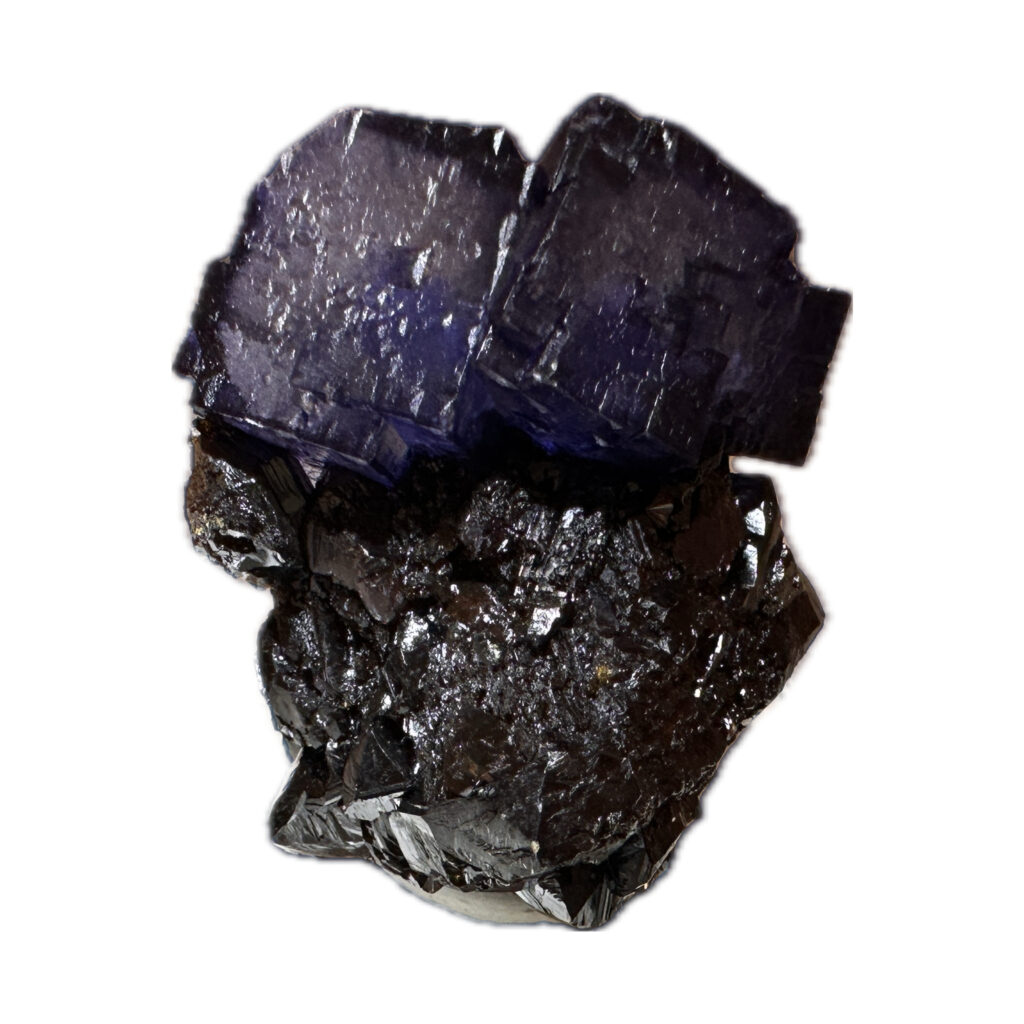 Fluorite thumbnail mineral, Elmwood Mine, TN, vibrant aaa color Prehistoric Online
