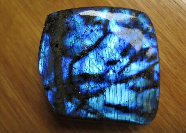 Labradorite,  Madagascar, inner blue flash is incredible
