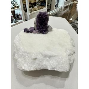 Sugar Stone mineral slab with Amethyst Prehistoric Online