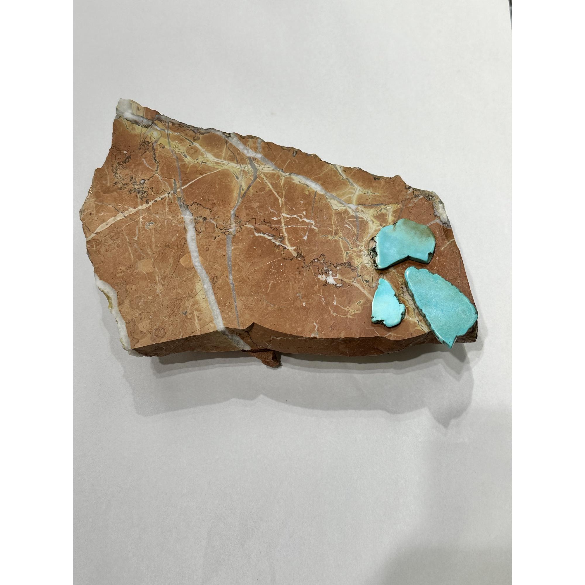 Charcuterie Board, mineral slab with Turquoise, Red Jasper Prehistoric Online