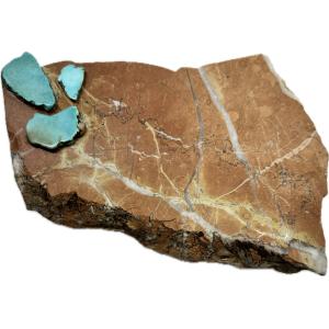 Red Jasper mineral slab with Turquoise Prehistoric Online