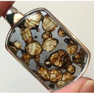Pallasite meteorite pendant, Sericho Prehistoric Online