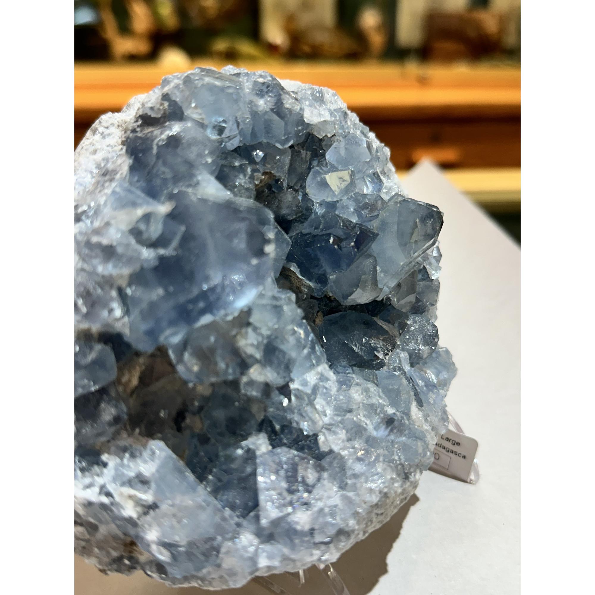 Celestite Geode, deep blue, very gemmy Prehistoric Online