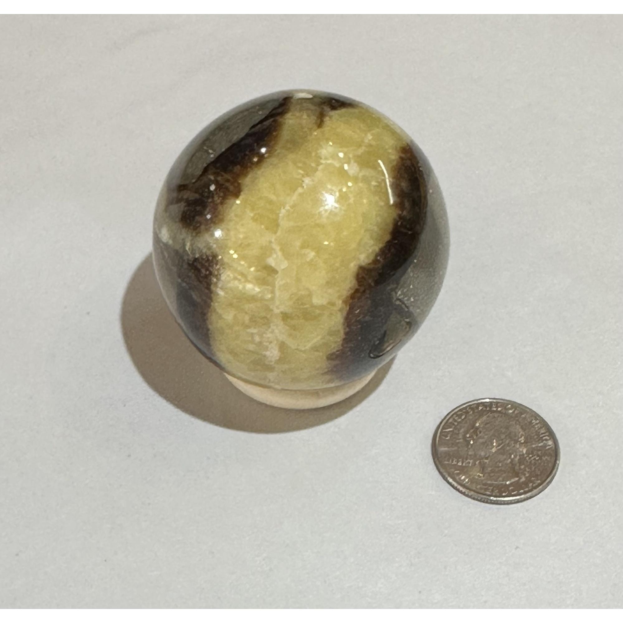 Septarian Sphere- Utah, vibrant calcite banding Prehistoric Online