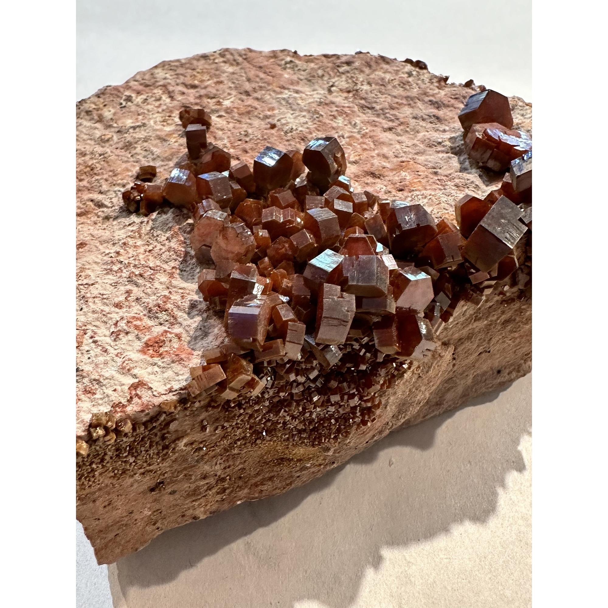 Vanadinite crystals, Morocco, Beautiful orientation Prehistoric Online