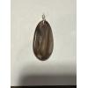 Petrified wood pendant, dark brown Oregon fossil Prehistoric Online