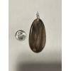 Petrified wood pendant, dark brown Oregon fossil Prehistoric Online