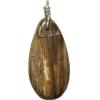 Petrified wood pendant, Oregon, vibrant brown color Prehistoric Online