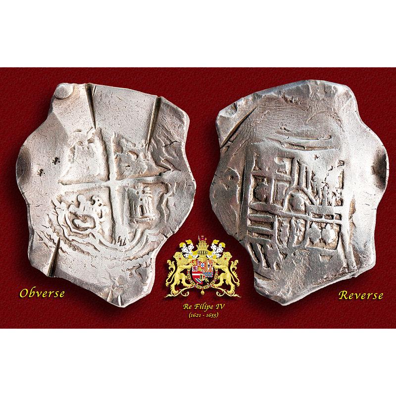 17th century front and back silver Reale