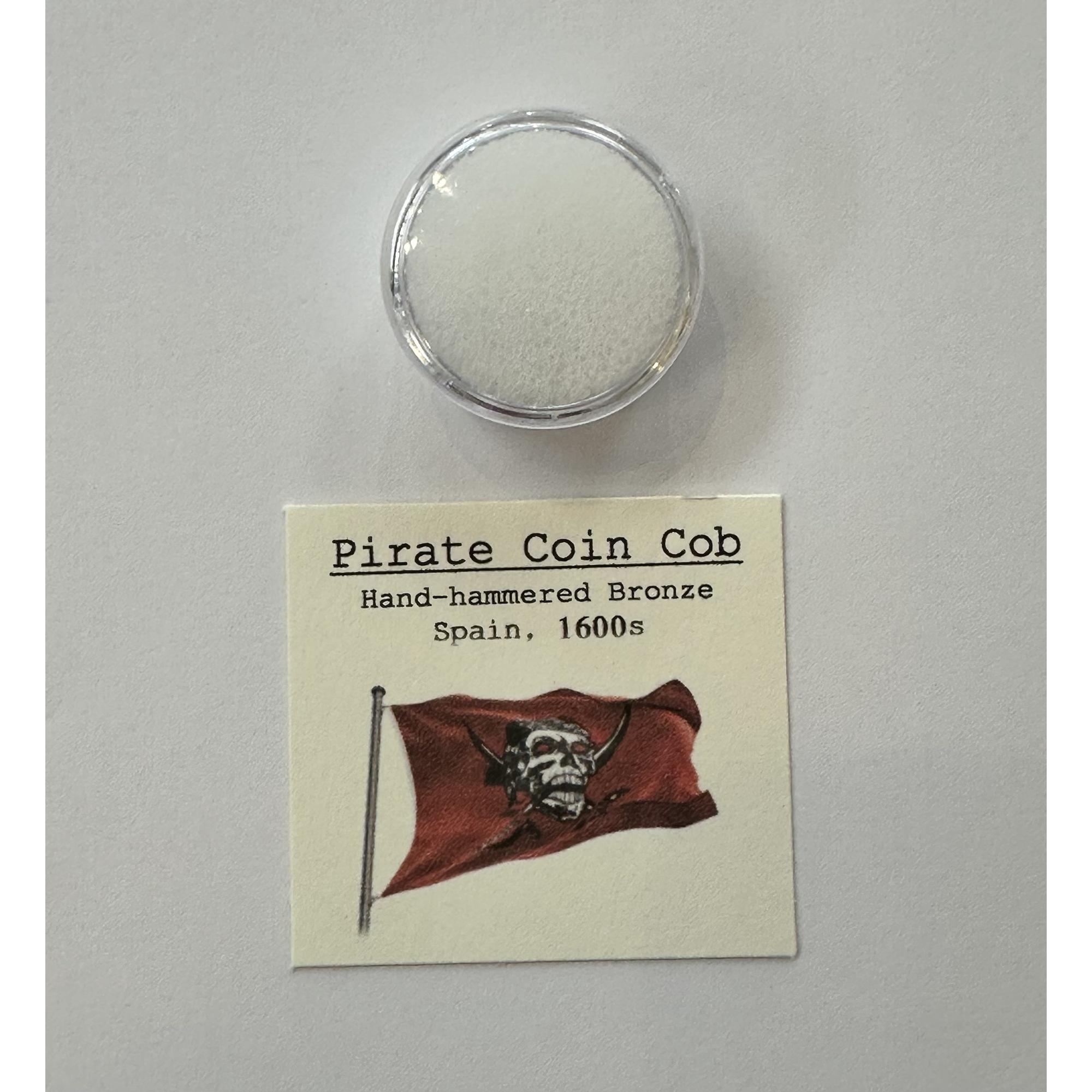 Bronze description card and jewel case for bronze pirate coin.