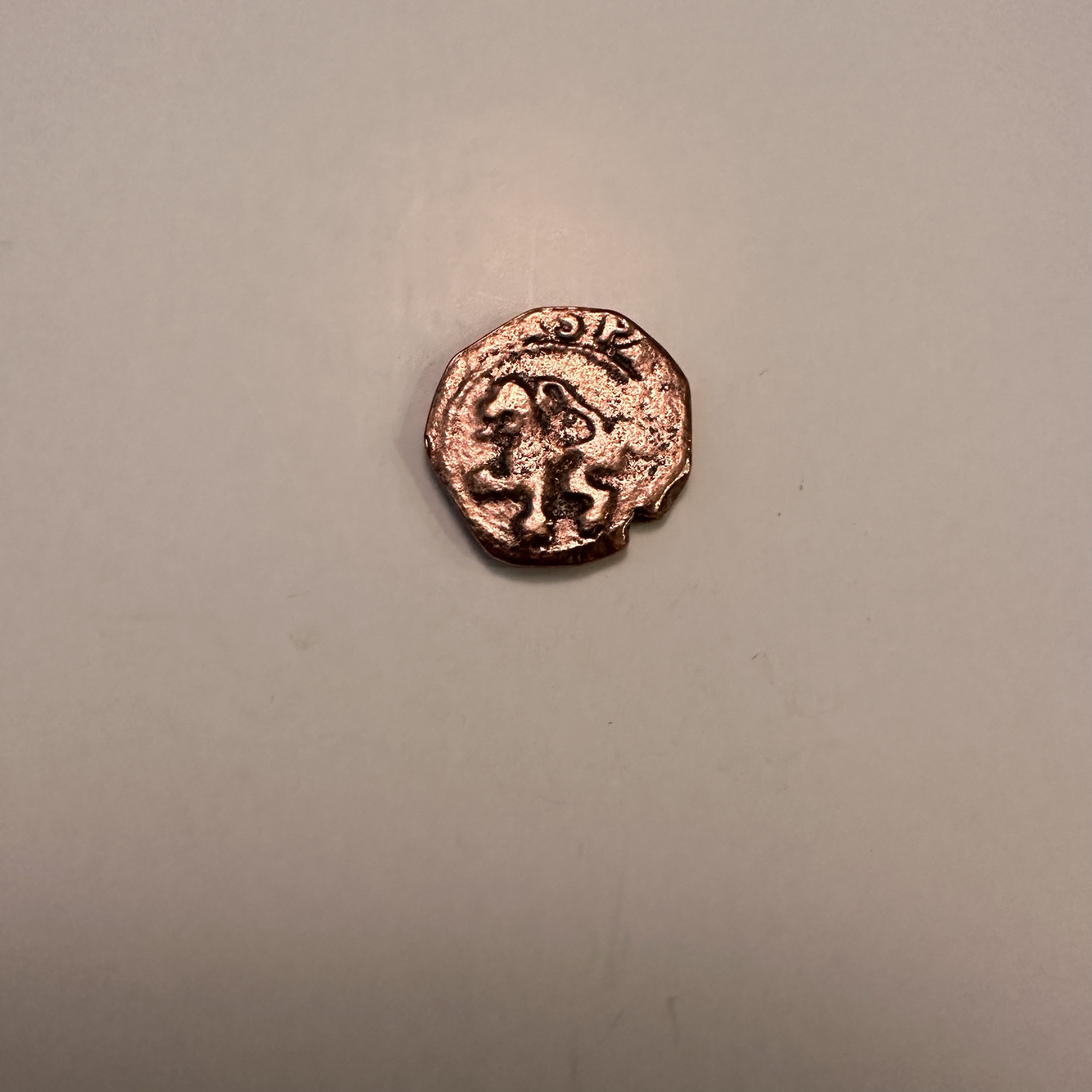 Brilliant Lion spanish copper pirate coin