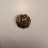Exceptional copper coin from spain. 1600s era with detailed full shield