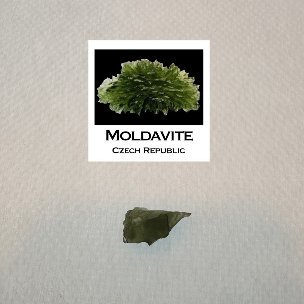 This beautiful Moldavite has a lustrous green color and is very translucent.