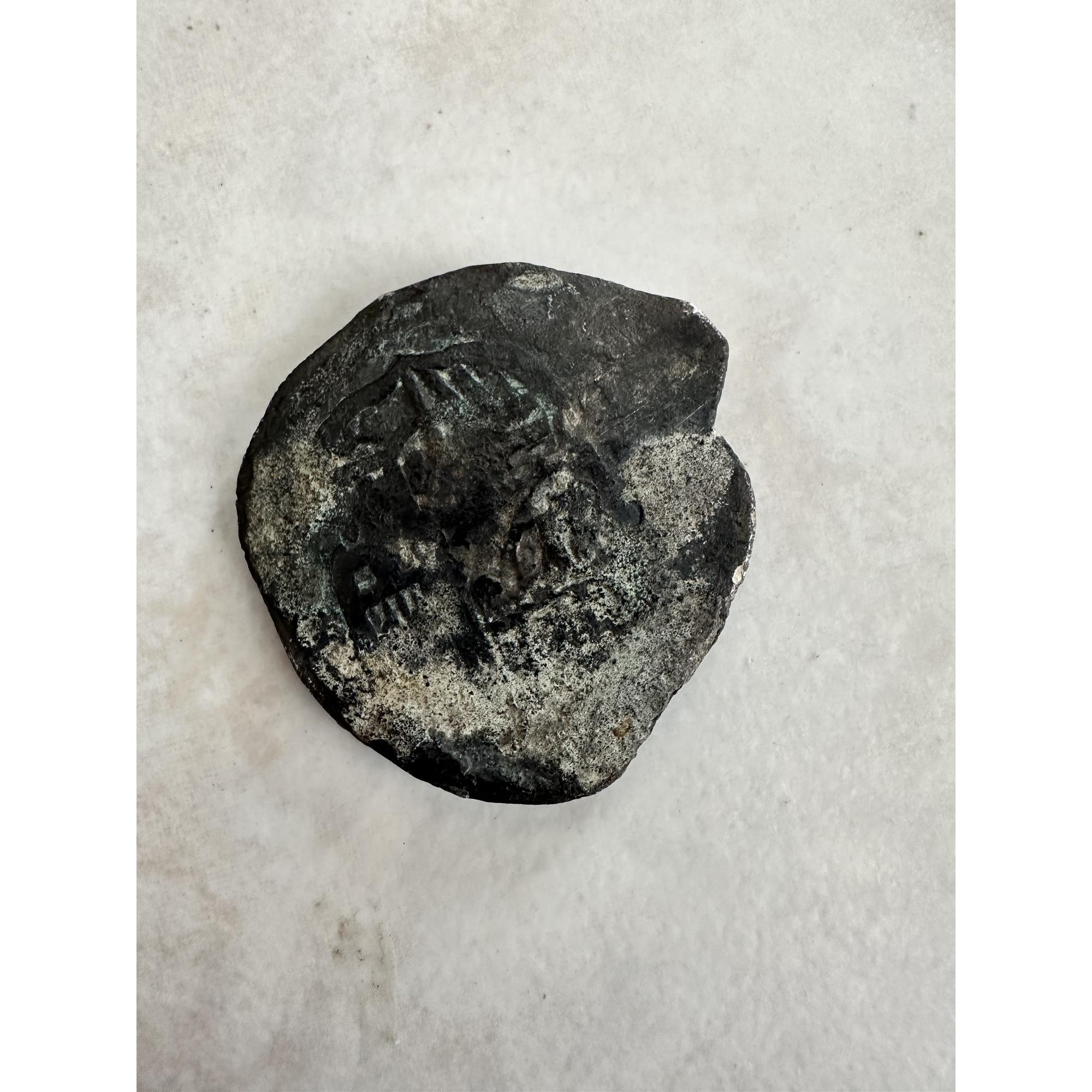 Concepcion shipwreck 8 reale coin, back image