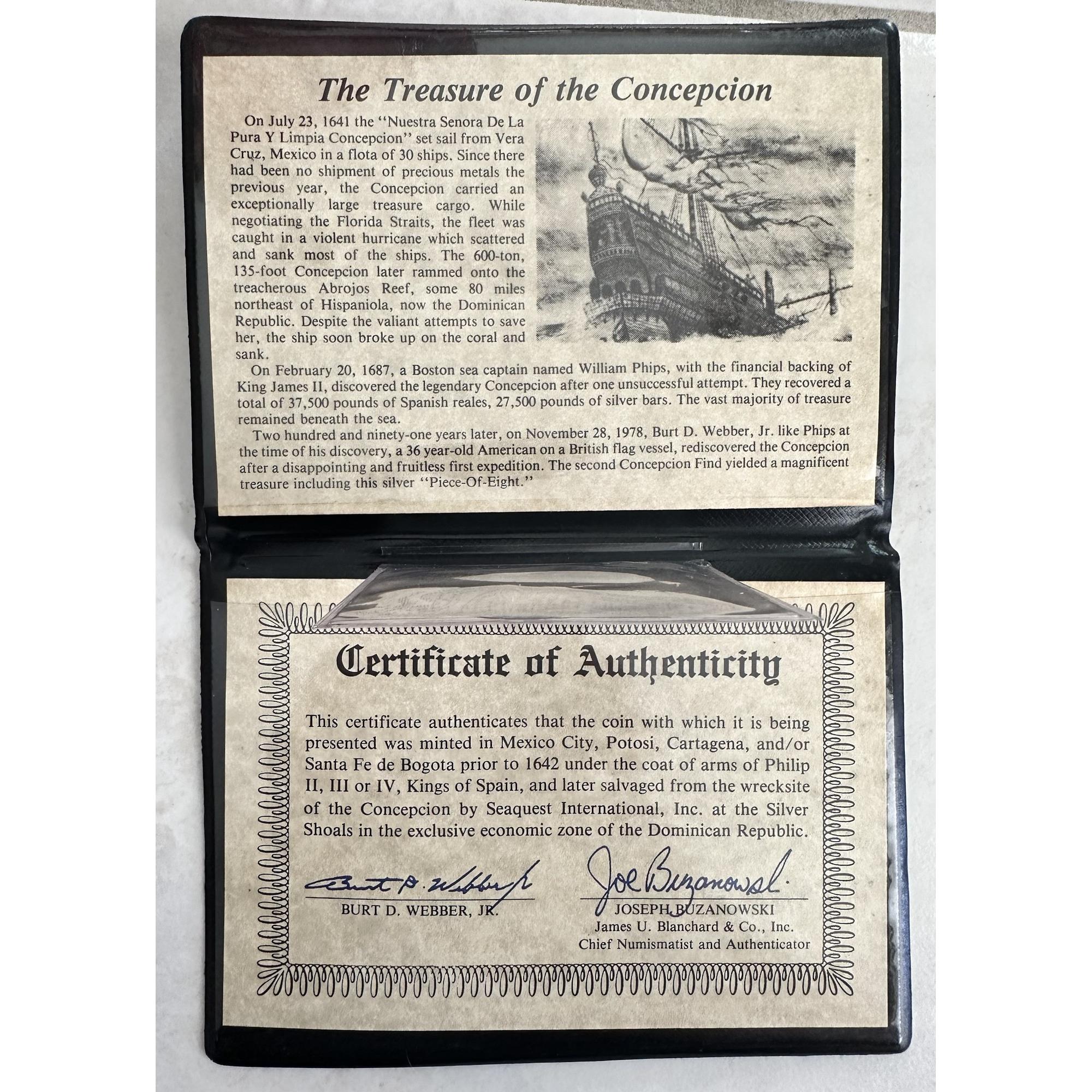 Certificate of authenticity in booklet