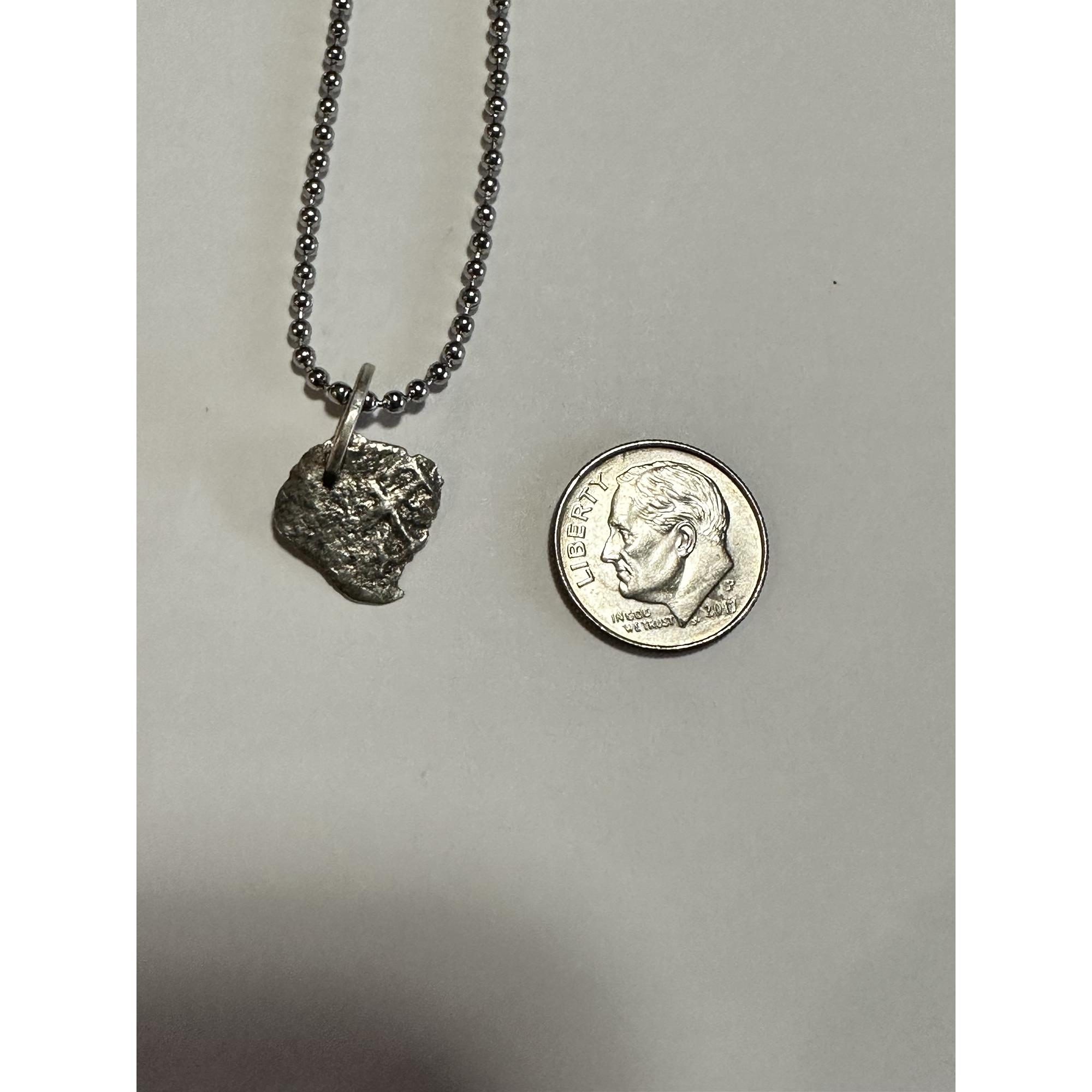 Shipwreck Silver coin, 1/4 Reale, pendant, complimentary chain Prehistoric Online