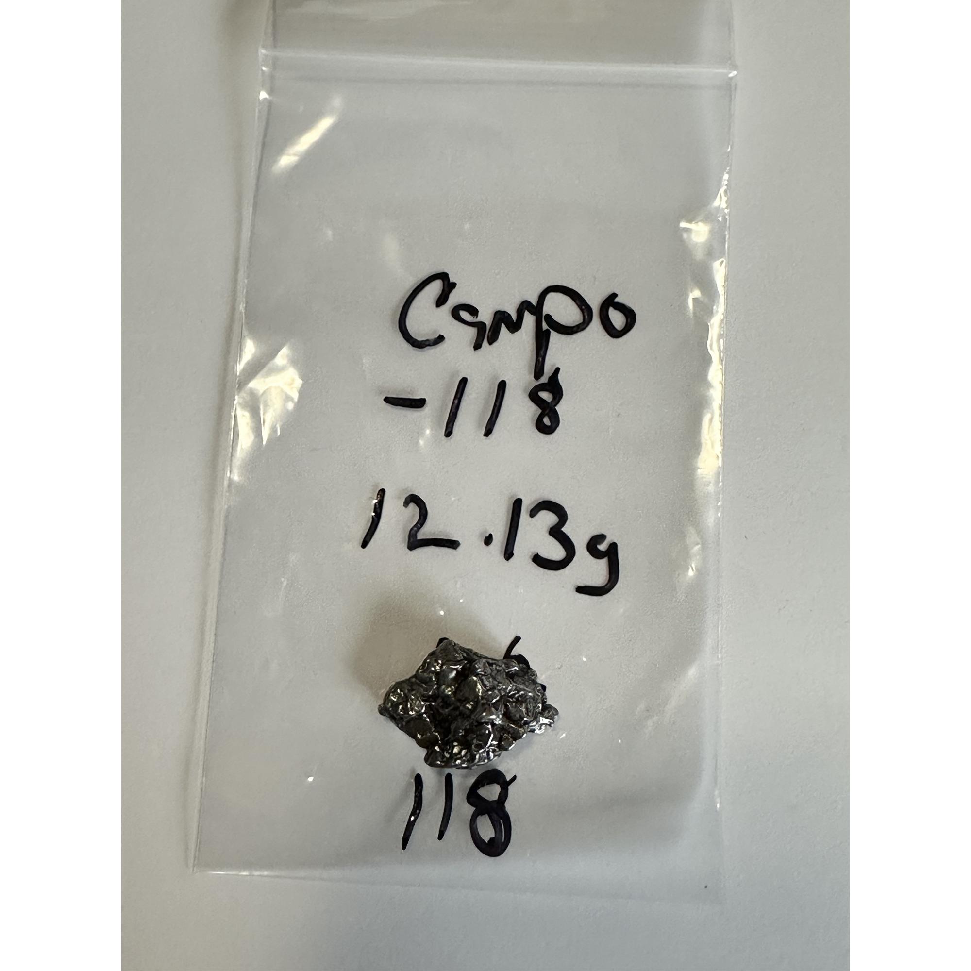 Campo del Cielo meteorite, great shape, 12.13 grams, Argentina Prehistoric Online