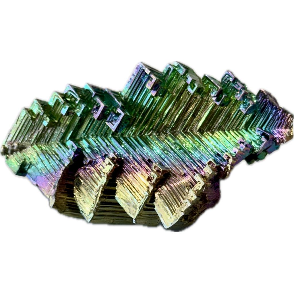 Bismuth, Bi on Periodic table, Pyramid crystals Prehistoric Online