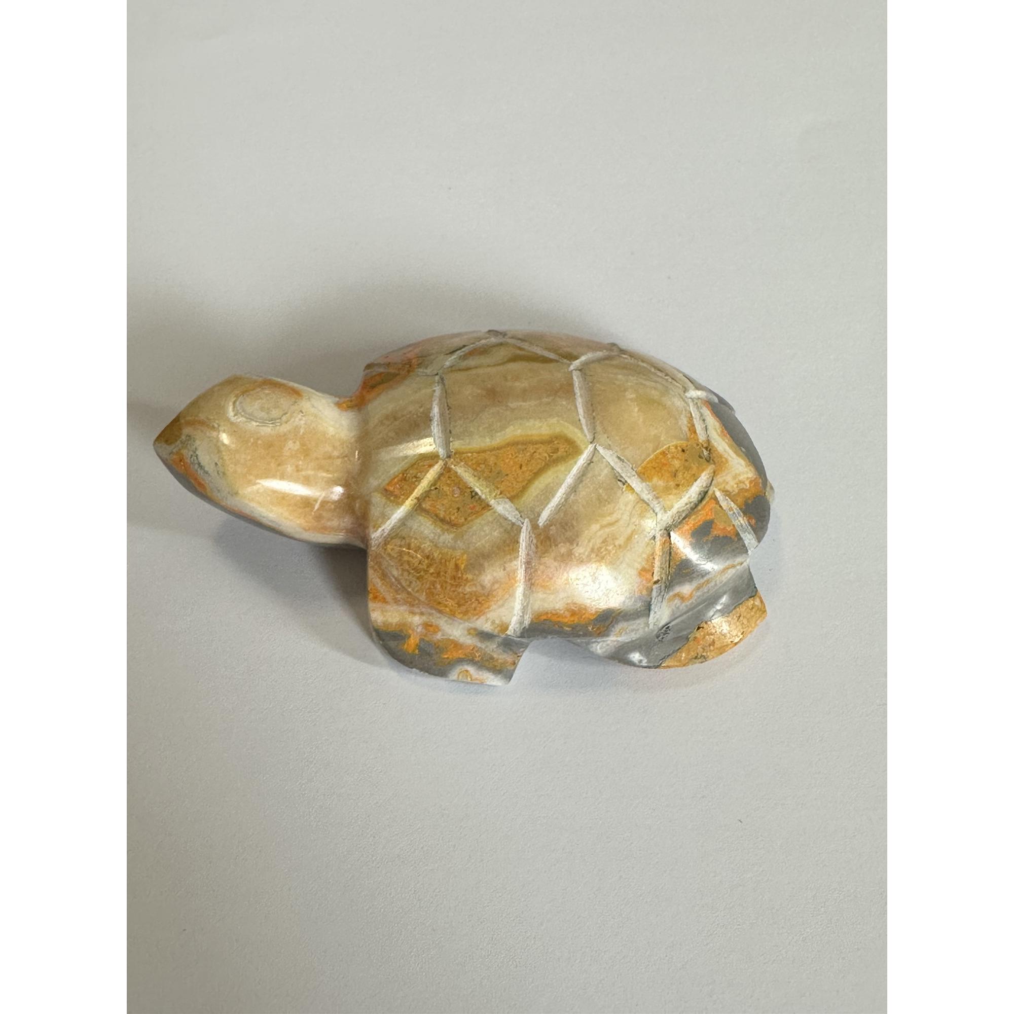 Bumblebee Jasper carved Turtle, Paper weight Prehistoric Online