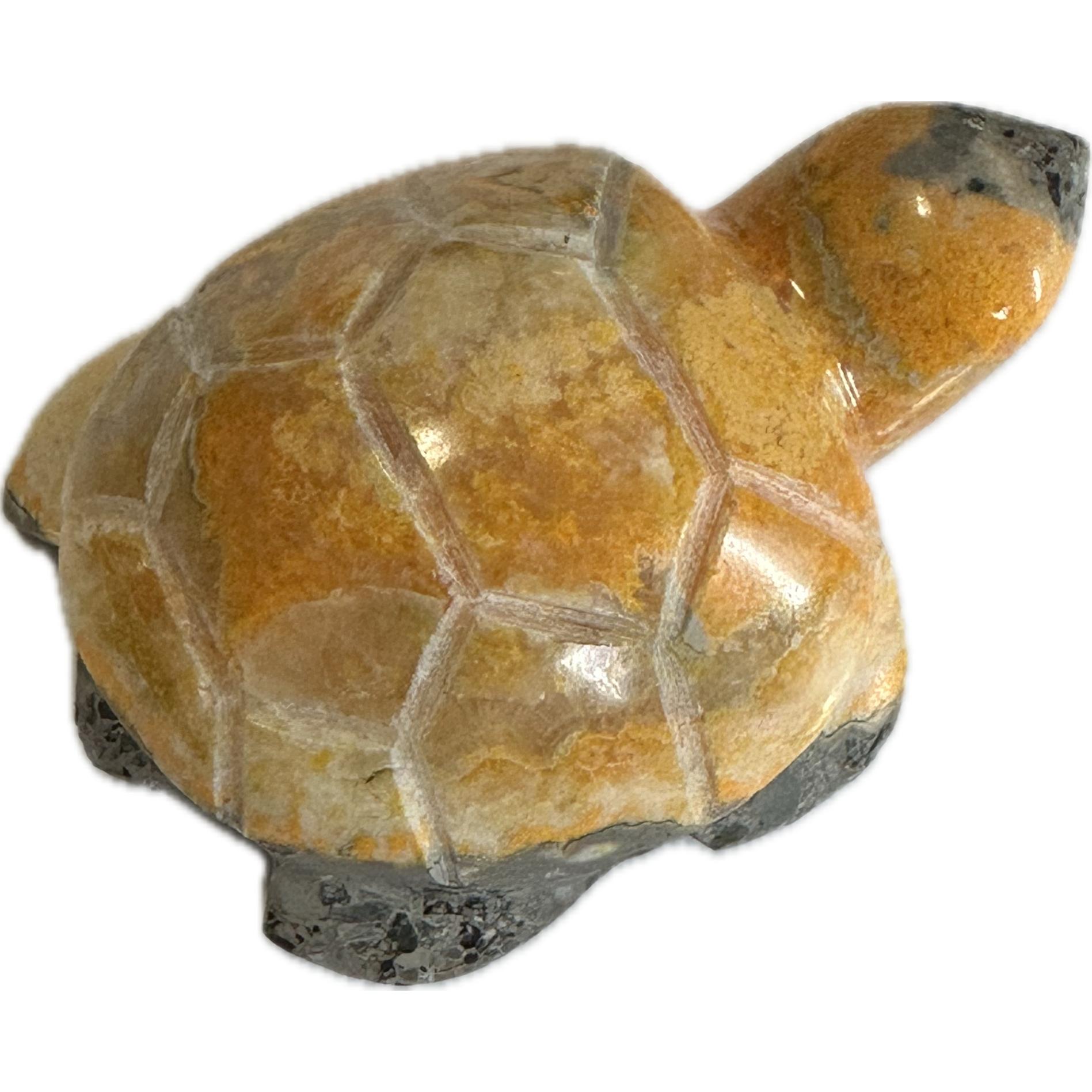 Bumblebee Jasper carved Turtle, Orpiment mineral Prehistoric Online