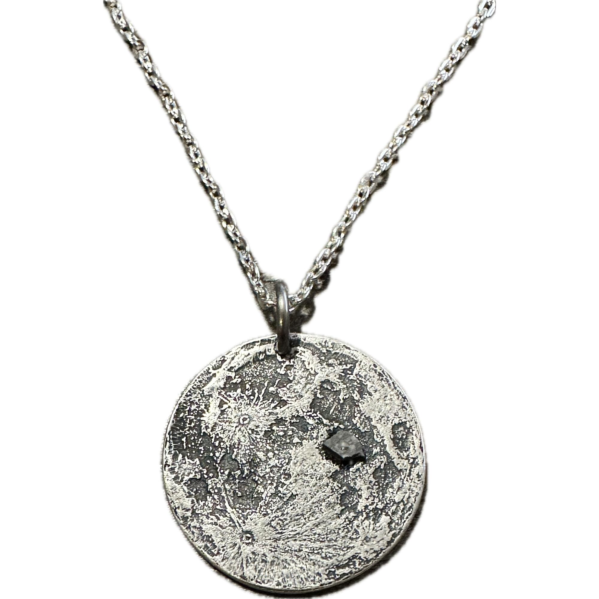 Moon rock Pendant, NWA 11303 found by Steve Arnold, Meteorite hunter Prehistoric Online