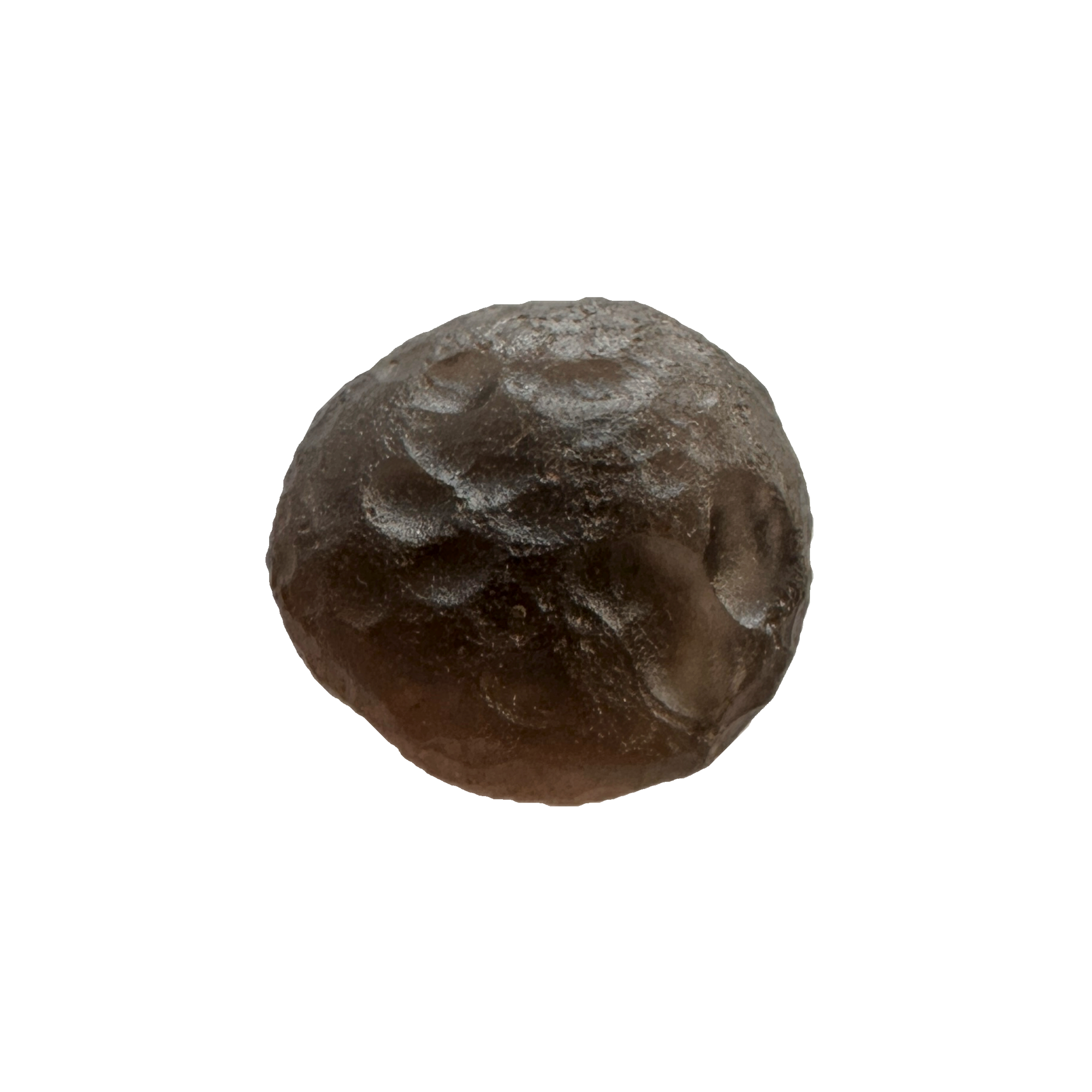 extreme closeup of a rare tektite, Colombianite