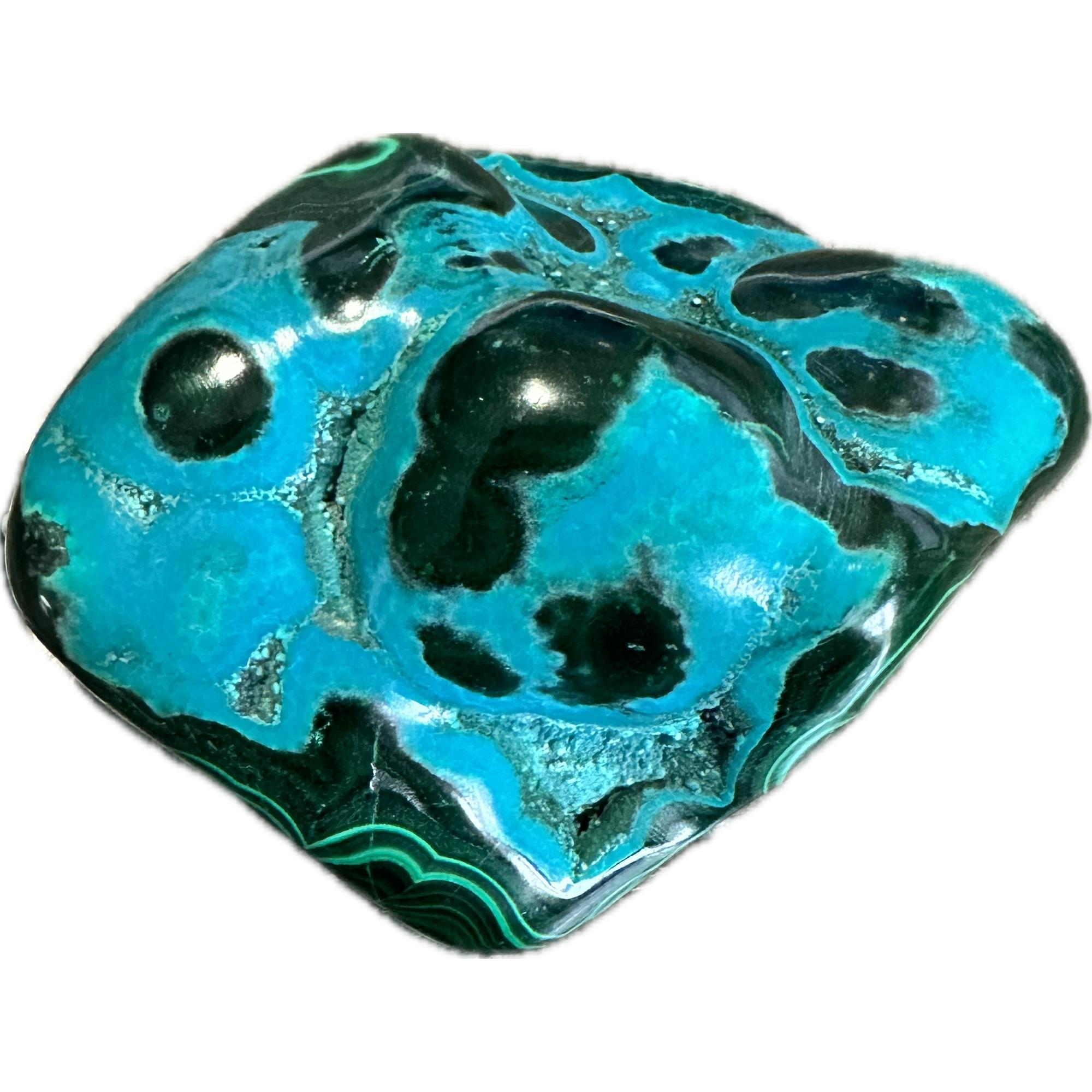 Chrysocolla with Malachite, blue and green melded beautifully, 3″x 2 1/2″ Prehistoric Online