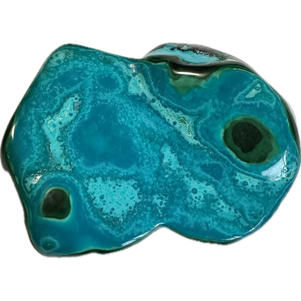 Chrysocolla with Malachite, deep ocean blue color, 3&#8243;x 2 1/4&#8243;