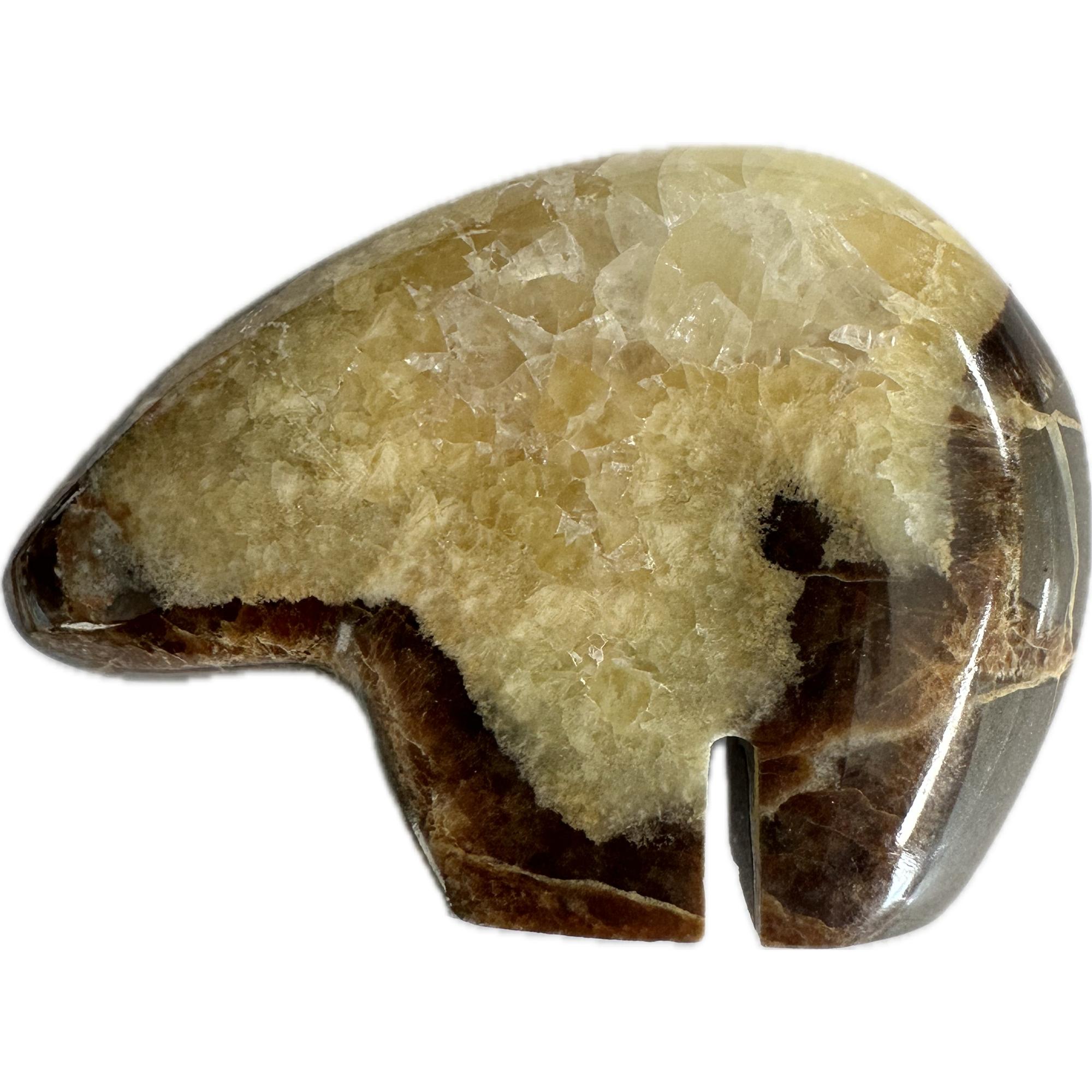 Septarian Fetish animal, Bear, Utah, rich Calcite Prehistoric Online